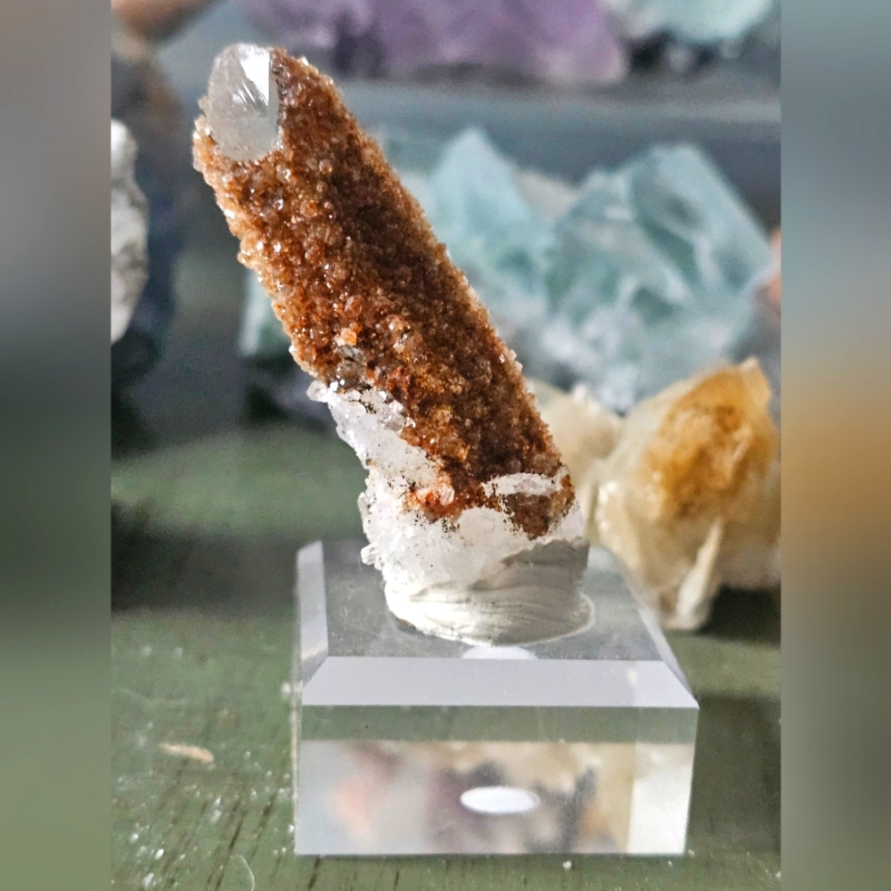 Apophyllite On Quartz